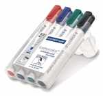 Marqueur pour tableau blanc effacable  sec - Staedtler Lumocolor 351 WP4 - Ouvert