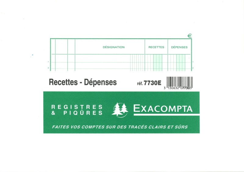 RECETTES DEPENSES - Exacompta ref 930 E (Neuf dans son film