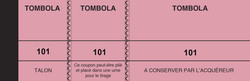 Carnet de 100 tickets pour tombola numérotés - Elve coloris rose