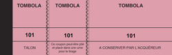 Carnet de 100 tickets pour tombola numrots - Elve coloris rose