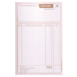 Auto-entrepreneur - Facture du carnet de 50 factures autocopiantes - 1242D