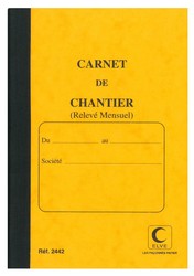 Carnet de chantier - Suivi du temps de travail - Mensuel - Jaune