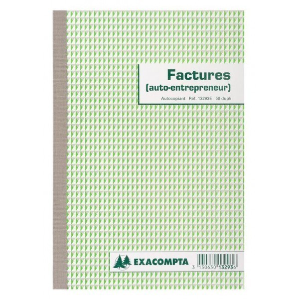 Facturier Auto-Entrepreneur Carnet Exacompta A4