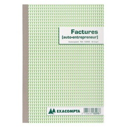 Carnet de 50 factures autocopiantes format A5 pour auto-entrepreneurs