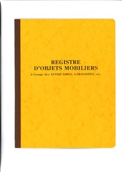 Registre d'objets mobiliers pour dpot vente - 41791D jaune