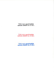 TVA non applicable - Article 293B du CGI - Noir / Rouge / Bleu