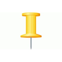 Boite de 25 pingles 'Push Pins' - Coloris jaune - Exacompta 14703E