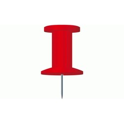 Boite de 25 pingles 'Push Pins' - Coloris rouge - Exacompta 14704E
