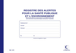 Registre des alertes pour la sant publique et l'environnement