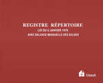 Registre pour immobilier - Registre rpertoire - Loi du 02/01/70 - Tissot ITR-19702