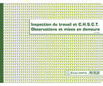 Inspection du travail et C.H.S.C.T. - Observations et Mises en demeure