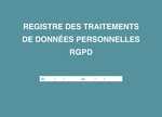 Registre des Traitements de Données Personnelles - RGPD