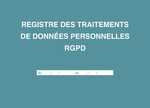 Registre des Traitements de Donnes Personnelles - RGPD