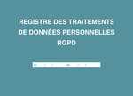 Registre des Traitements de Donnes Personnelles - RGPD