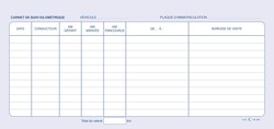 Carnet de suivi kilomtrique pour vhicules - Trac