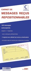 Carnet pour 120 messages recus - Fiches autocopiantes  - Elve 2091