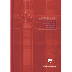 Carnet de bord Clairefontaine pour enseignants - Format A5 - Rouge