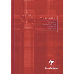 Carnet de bord Clairefontaine pour enseignants - Format A5 - Rouge