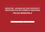 Registre de sortie et rintgration des armes et munitions pour Police Municipale