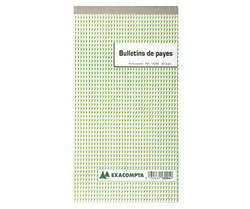 Carnet de 50 bulletins de payes autocopiants - Petit format - 13094E