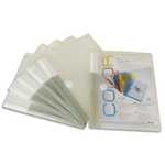 Pack de 6 Pochettes cristal fermeture velcro pour protection de carnet de bord véhicule