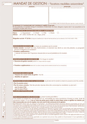 Mandat de gestion pour location meuble saisonnire - Tissot IGM-753