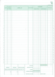 Fiches autocopiantes du carnet de caisse 23550E