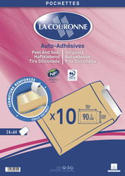 Pack de 10 Enveloppes Kraft pour format A4 - 32,4 x 22,9 cm - Marque La Couronne