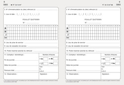 Livret de controle pour chauffeur routier - Cerfa 47-0100 - Elve (Trac)