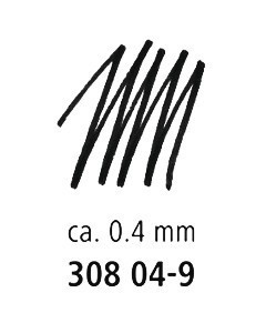 Pochette de 4 feutres pigment liner assortis noirs