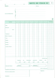 Notes de frais - Trac du carnet de 50 fiches carbonnes - 3144E