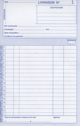 Bon de livraison autocopiant en carnet de 50 - Format A5 - 2108