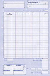 Carnet de 50 notes de frais - Elve 2100 - Trac