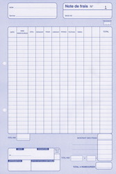 Carnet de 50 notes de frais - Elve 2100 - Trac