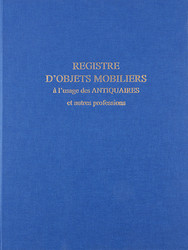 Livre de police - Registre d'objets mobiliers pour Antiquaires - Marque Elve