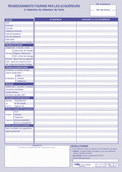 Fiche de renseignements pour candidats acqureurs immobilier - Paquet de 25 - Tissot ILA-25