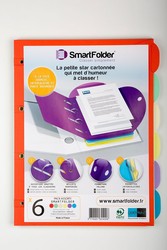 Pack 6 chemises Smartfolder pour classeur - 6 Coloris assortis