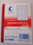 Carnet autocopiant quadrill 5x5