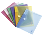6 Pochettes translucides coloris assortis pour carnet de bord véhicule service