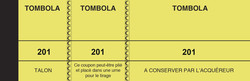 Carnet de 100 tickets pour tombola numrots - Elve coloris jaune