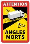 Etiquettes Angles Morts pour Camion - Format 17 x 25 cms