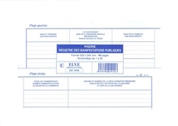 Registre d'Objets Mobiliers pour Manifestations Publiques