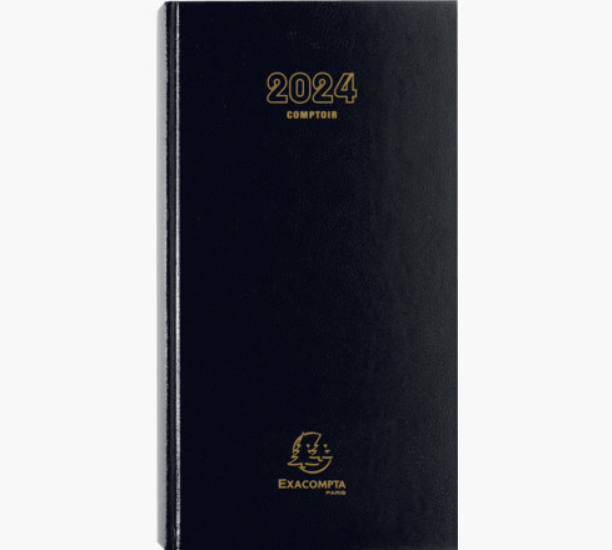 Agendas Exacompta 2024 - Modèle comptoir 38671E noir disponible à Lyon -  Papeterie Gouchon