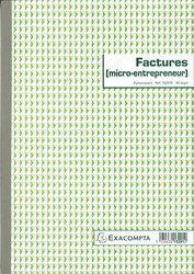 Carnet de 50 factures autocopiantes format A5 pour auto-entrepreneurs et micro-entreprises