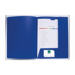 Chemise de présentation Krea Cover bleue - Ouverte