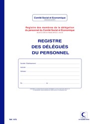 Registre des Dlgus du Personnel (DP) du Comit Social et Economique (CSE) - Couverture