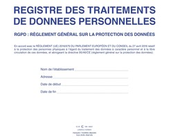 Registre des Donnes RGPD - Page de garde