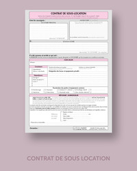 Contrat de sous location X 25