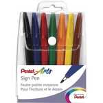 Pochette de 7 stylos feutre couleurs vives - Marque Pentel Arts