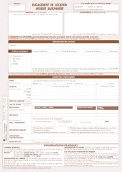 Conrat de location meuble saisonnire - Tissot ILA-750 - Paquet de 25 exemplaires